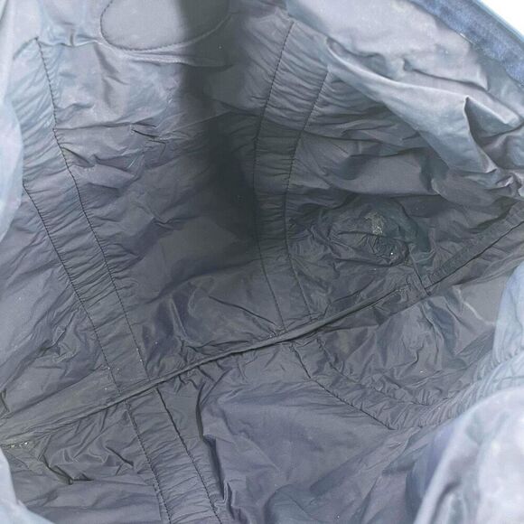 VTG Yves St Laurent Women's Nylon Zip Contrast Burgundy Handle Tote Bag Blue - Picture 9 of 10